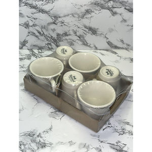 Set 6 TUXTON White Restaurant Ware Grade Tea Coffee Cups NEW Diner Style